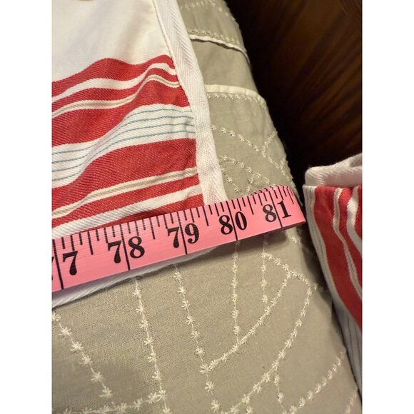 Pottery Barn Striped Duvet Cover Set F/Q  Cotton Tie back Coastal cottage heavy - Picture 3 of 14